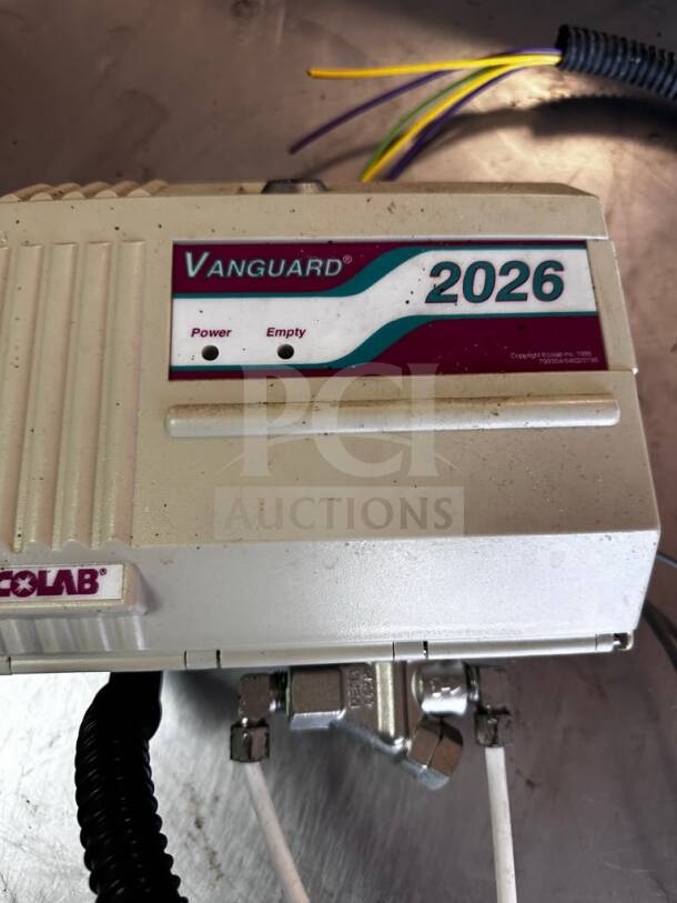 Ecolab Vanguard 2026 detergent dispenser, UL listed, warewashing chemical control system, fully tested, operational.