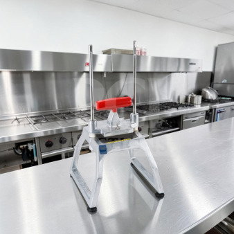 Vollrath 55002 InstaCut 5.0 tabletop dicer in outstanding condition, 1/2" cut, NSF certified, with red handle, commercial-ready.