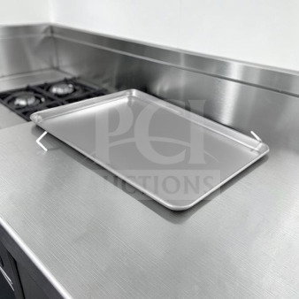 Full-size aluminum sheet pan, commercial grade, well-maintained condition, by Commercial Kitchen Smallwares, model ALU-S-PAN-1178.