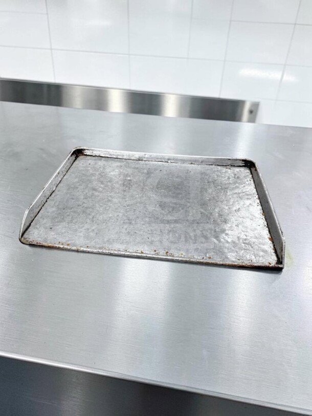 Full-size aluminum sheet pan in good condition, from Commercial Kitchen Smallwares, model ALU-S-PAN-1178. Quantity 13.