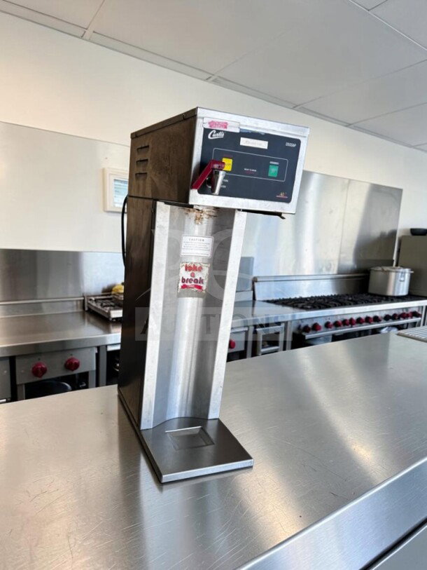 Wilbur Curtis D500-APT-12 commercial airpot coffee brewer in stainless steel. Fully tested, operational, 120V, made in USA.