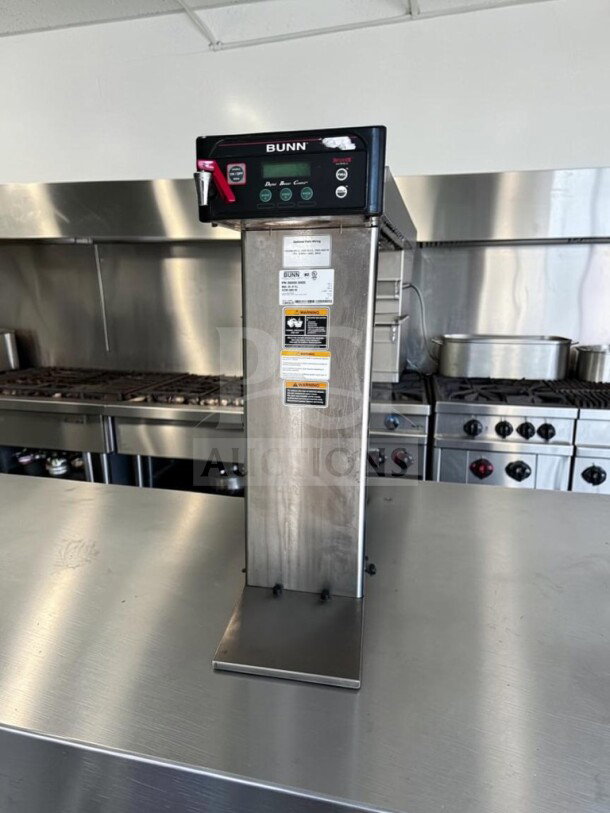 BUNN ICB-DV Tall Infusion Series coffee brewer, dual voltage, stainless steel, NSF & UL listed, optimal condition.
