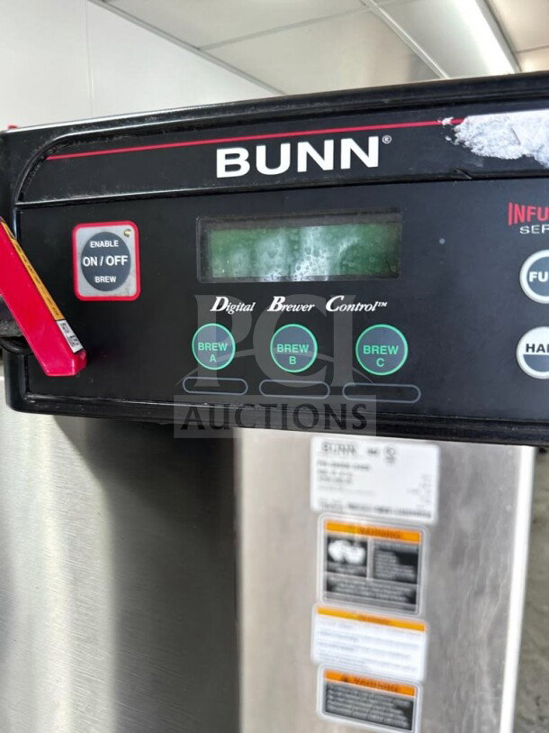 BUNN ICB-DV Tall Infusion Series commercial coffee brewer, dual voltage, digital controls, NSF & UL listed, excellent condition.