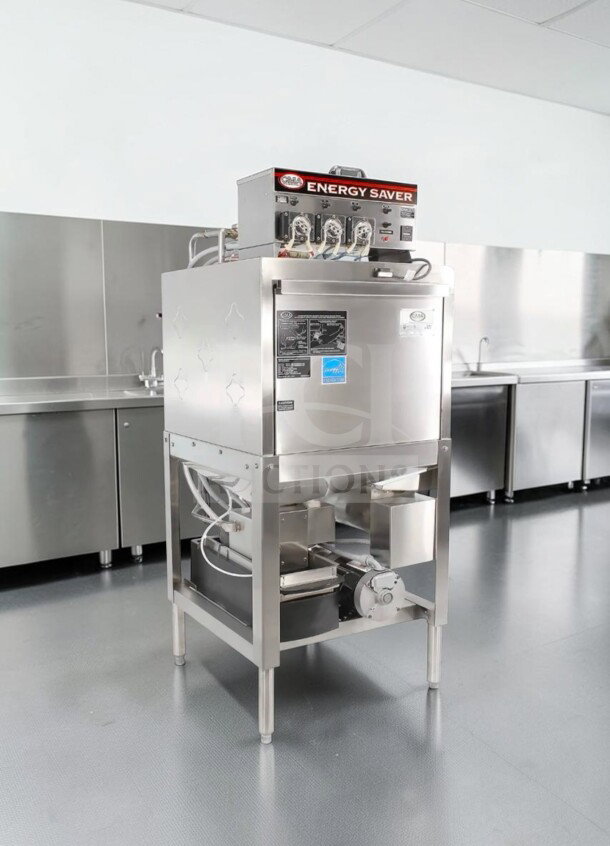 CMA Energy Saver EST Series commercial dishwasher in flawless condition, fully tested, ENERGY STAR®, 208–230V, 1 HP.