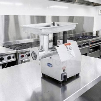 Globe Chefmate CC12 commercial meat grinder, 1 HP, #12 head, 250 lb/hr capacity, stainless steel, excellent condition.