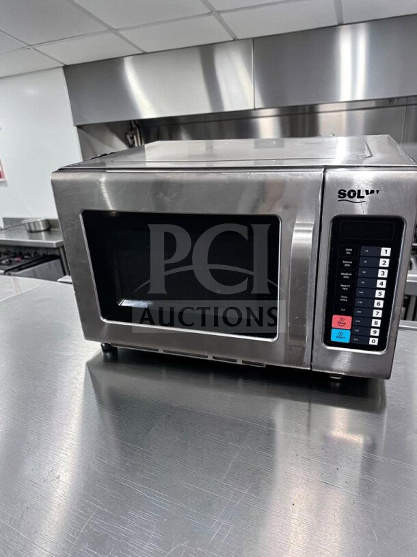 Solwave 180MW1200T commercial microwave, stainless steel, 1.2 cu. ft., 1200W, UL & ETL listed, fully tested, elite condition.