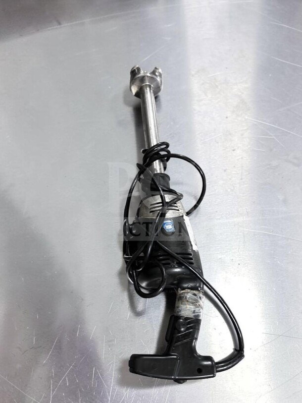 Waring WSB50 immersion blender, 12", 1 HP, black handle, silver shaft, NSF listed, fully tested, remarkable condition.