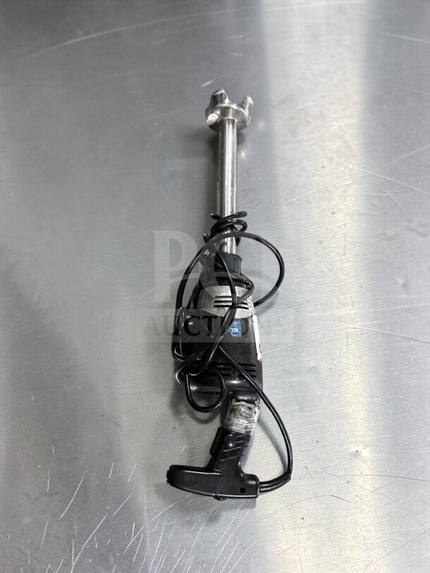 Waring WSB50 12" immersion blender, 1 HP, 120V, NSF listed, excellent condition, fully tested, black and steel finish.