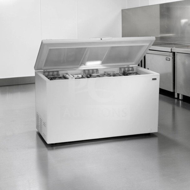 Kenmore Elite 253.16082108 chest freezer, 19-21 Cu. Ft., Energy Star, open lid, filled, excellent condition.