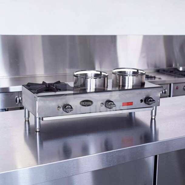 Star Max ORHP-336 3-burner stainless steel wok range, 36", natural gas, high-grade condition, 90,000 BTU, tested.
