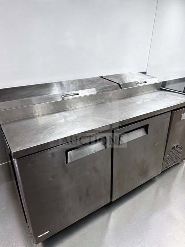 Supera PPT2R-1 67" refrigerated pizza prep table, 20 cu. ft., stainless steel, optimal condition, fully tested operational.