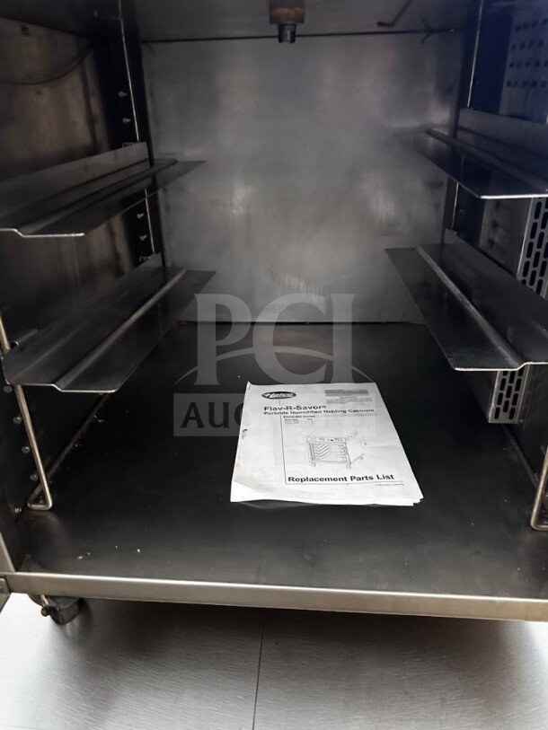 Hatco FSHC-6W1 Flav-R-Savor heated holding cabinet, 6-pan capacity, insulated, 1/2 height, NSF & UL listed, fully operational.