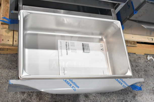Brand new Alto Shaam 500-2DI warming drawer, 2 compartments, 23" each, freestanding, 120V 1 Phase, minor scratches, manual included.