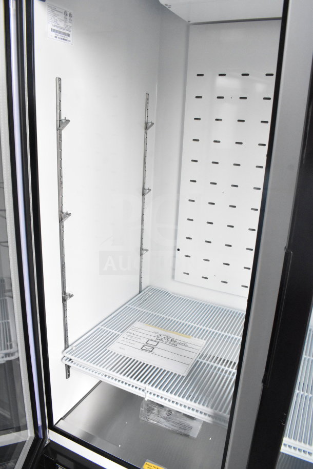 Brand new 2023 Migali C-49RM-HC 2-door reach-in cooler. Scratch and dent condition, commercial casters, 115V, 1 phase.