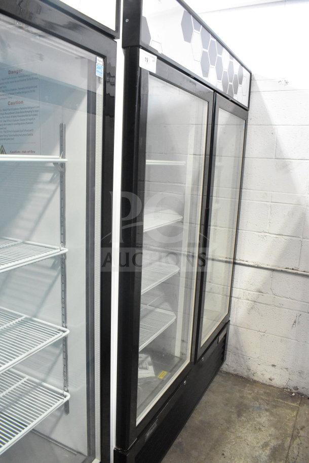 Brand new Migali C-49FM-HC 3-door reach-in freezer on casters, 115V, 1 phase. Scratch and dent. Serial: C-49FM-HC00319102100920019.