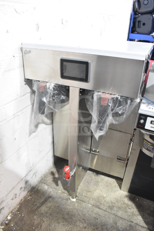 Brand new Curtis G4TP2T10A3500 Commercial G4 ThermoPro Twin 1.5 Gallon Coffee Brewer, scratch and dent, 220V, 1 Phase.