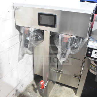Brand new Curtis G4TP2T10A3500 Commercial G4 ThermoPro Twin 1.5 Gallon Coffee Brewer, scratch and dent, 220V, 1 Phase.