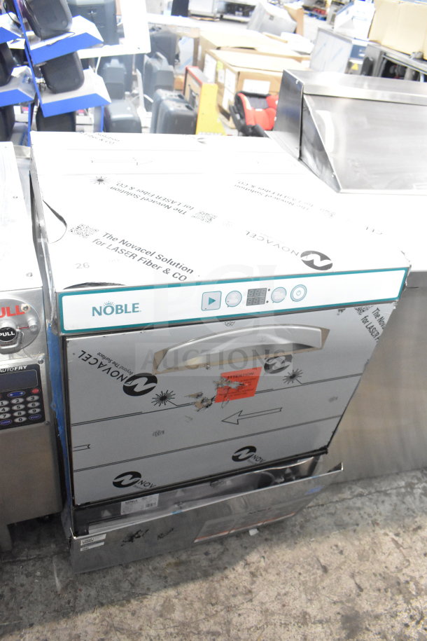 BRAND NEW! Noble 495LTUC24 undercounter dishwasher, commercial low-temp, 120V, minor scratches, boxed.
