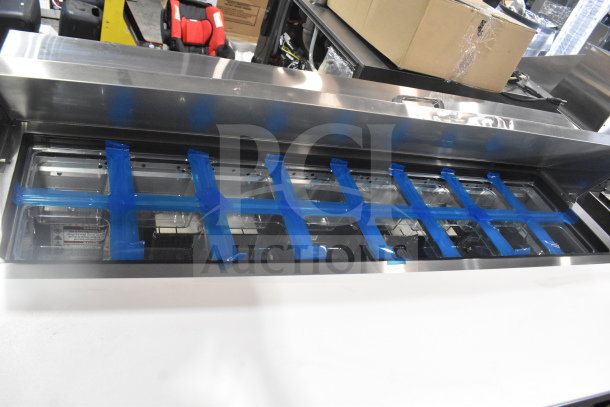 BRAND NEW 2026 True TSSU-60-16D-2-HC Sandwich Salad Prep Table, blue tape sealing bain marie top, 115V, 1 phase.