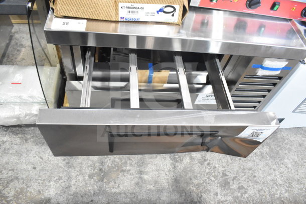 Brand new 2026 True TRCB-36-HC commercial chef base, 2 drawers, 115 volts, 1 phase. Scratch and dent condition.