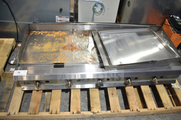BRAND NEW Cooking Performance Group 60" Natural Gas Griddle, Model 351GMCPG60NL, 150,000 BTU, slight scratches, boxed.