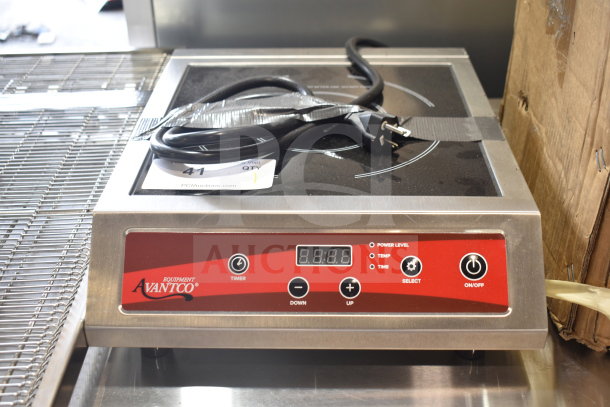 Brand new Avantco 177IC3500 countertop induction range, 208-240V, 1 phase. Scratch and dent condition, digital display.