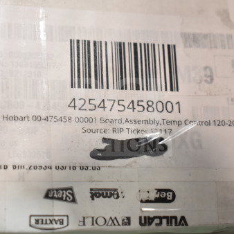 Hobart 00-475458-00001 board for temp control 120-200F, brand new in original packaging with barcode 425475458001.