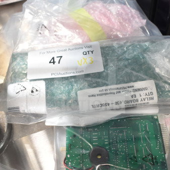 3 brand new Garland/US Range electronics in bags: Interface Board Elreha 4527483, Relay Board 4527484, PCB 300867. Marked "QTY VX3".