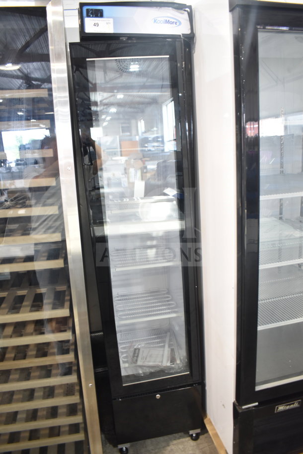 Brand new KoolMore single door merchandiser, scratch and dent, 110-120V, 1 phase, commercial use.