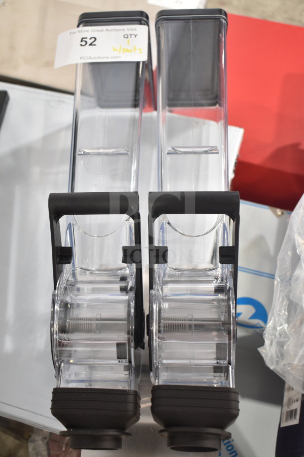 Brand new KoolMore Server 100416 SlimLine 2L wall-mount double-canister dispenser. Scratch and dent condition.