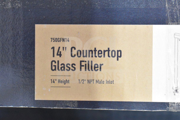 BRAND NEW SCRATCH AND DENT! 750GFN14 Waterloo 14" Countertop Glass Filler with 1/2" NPT Male Inlet, 14" Height.