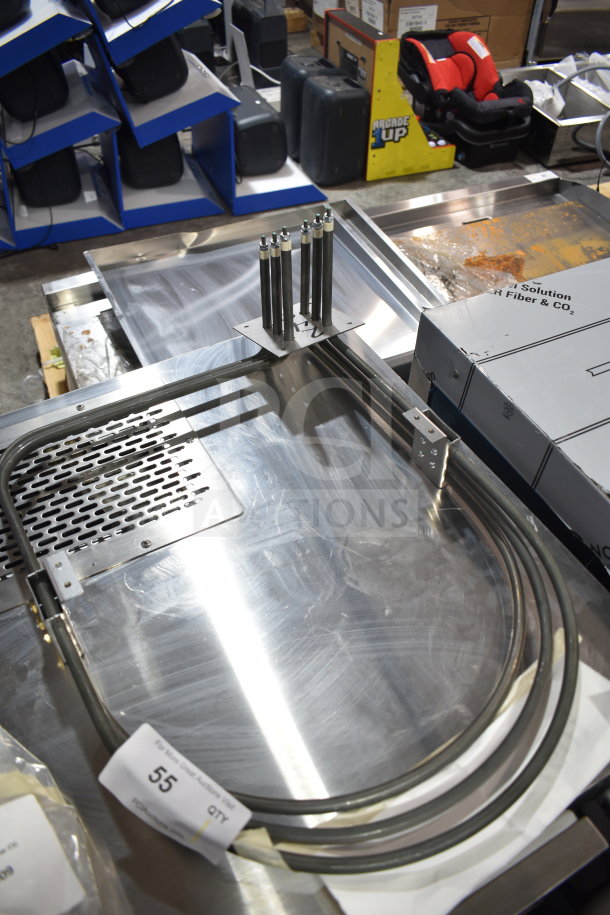 Brand new Southbend HP1175264 Element 240v on metal surface, slightly scratched. Item tag indicates "55 QTY."