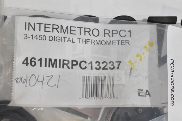 Intermetro RPC13-1450 digital thermometer, model 461IMIRPC13237, new with label, includes scratch and dent items.