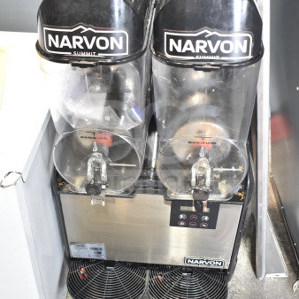 BRAND NEW SCRATCH AND DENT! Narvon 378NSSM2 Summit Double 3.2 Gallon Pourover Granita / Slushy / Frozen Beverage Machine - 115 Volts, 1 Phase. Tested and Working!