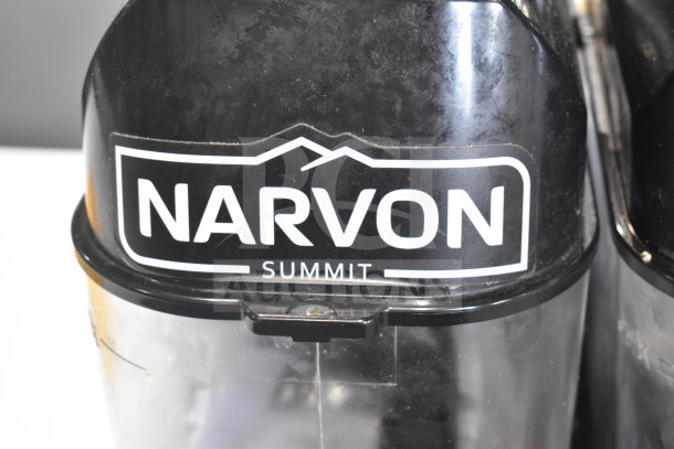 BRAND NEW Narvon 378NSSM2 Summit Double 3.2 Gallon Pourover Granita Machine, 115 Volts, with visible branding.