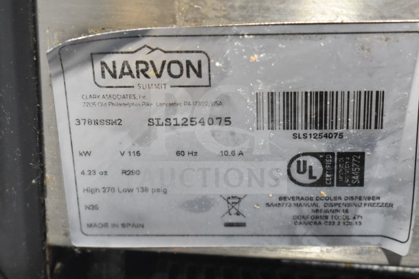 BRAND NEW! Narvon 378NSSM2 Summit frozen beverage machine, 3.2-gallon capacity, 115V. Scratch and dent. Made in Spain.
