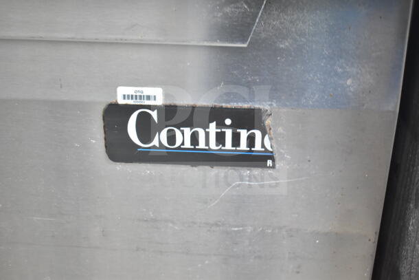 Continental SW48-12M commercial sandwich prep table, stainless steel, visible wear, "Continental" label, OTG barcode tag.
