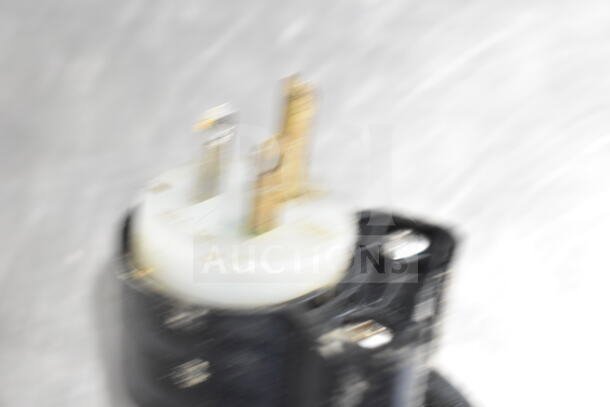 Blurry close-up image of an electrical plug, details unclear. Item info: Continental SW48-12M Sandwich Salad Prep Table, 115V.