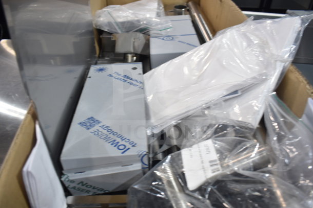 Box with components for a 2023 Blodgett Invoq Hybrid 6-1/1 GN combi oven, labeled Novacel Technology.
