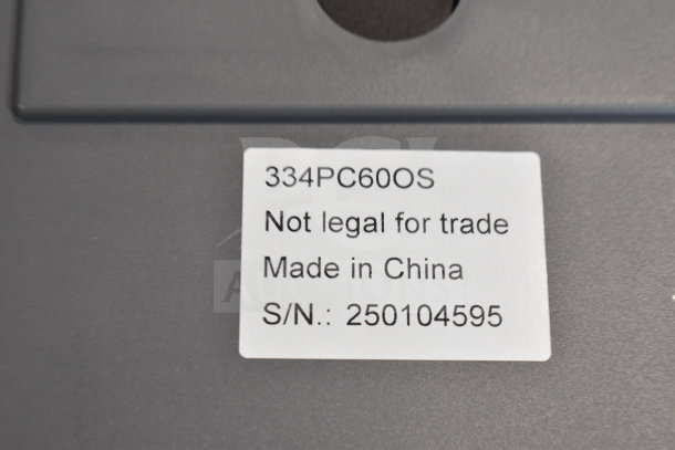 AvaTek 334PC60OS digital scale, oversized platform, 60lb capacity, scratch and dent, model tag: not legal for trade, made in China.