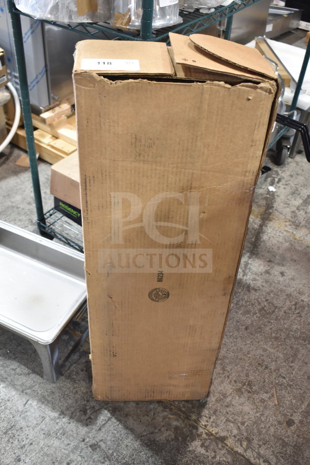 Boxed Magliner 546MG119K245 Hand Truck, 500 lb. capacity, 10" pneumatic wheels, 68" frame, stairclimbers, some box wear.