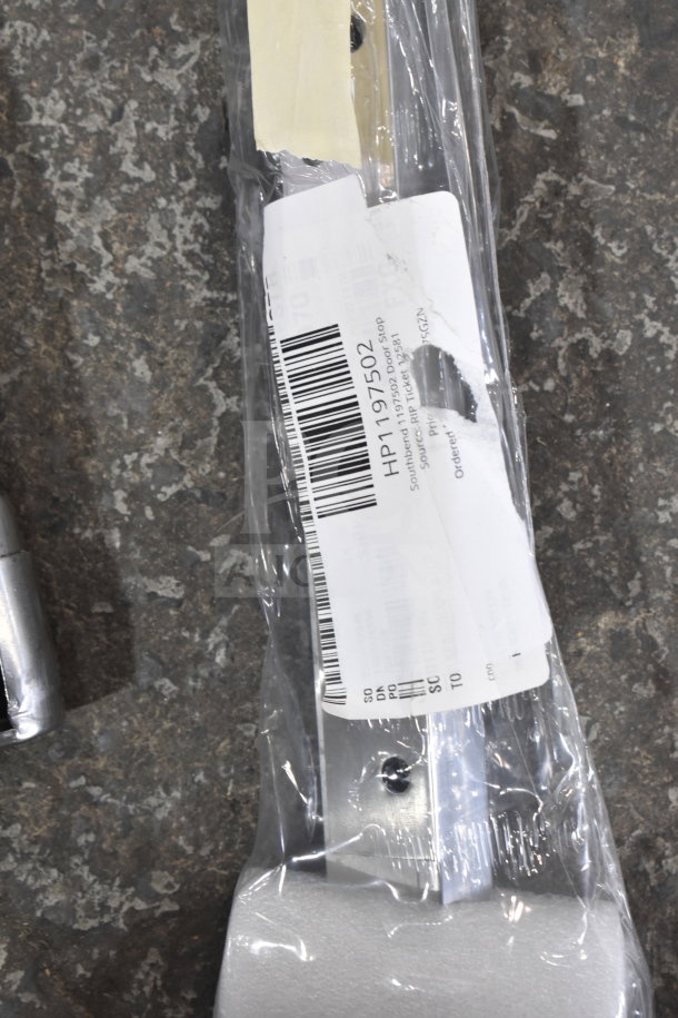 Brand new Southbend 1197502 Door Stop in packaging; labeled with part number and barcode, scratch and dent sale.