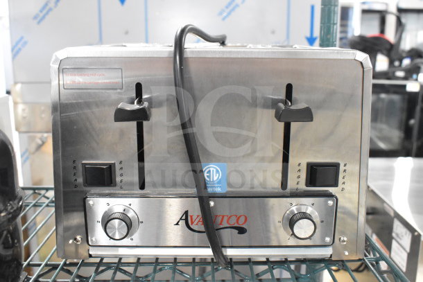 BRAND NEW 2025 Avantco 184THD27240 4-Slice Commercial Toaster. Medium-duty, wide slots, 240V, 1-ph. Scratch and dent condition.