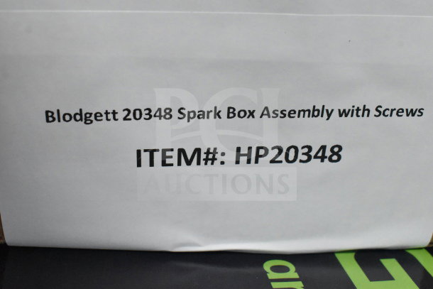 Blodgett 20348 Spark Box Assembly with screws, item #: HP20348, new condition, part of a 3-item auction set.