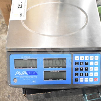 BRAND NEW SCRATCH AND DENT! AvaTek 334PCS60 60 lb. digital price computing scale, with keypad and LED display.