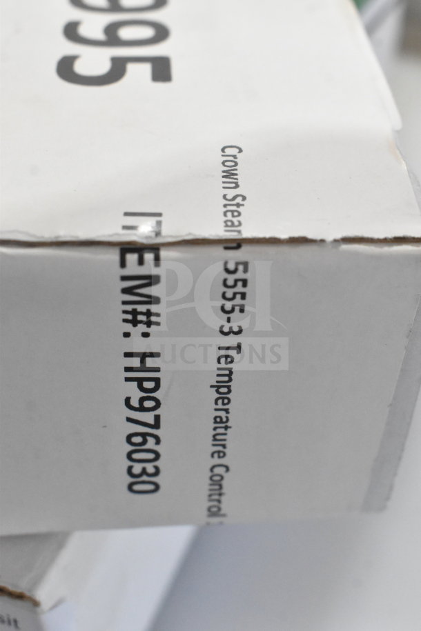 3 brand new items: Crown Steam 5555-3 Temperature Control, Vulcan Solenoid 00-428045-00001, High Limit Probe Kit 00-913102-00404.
