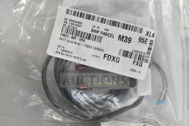 Three brand new scratch and dent items, including Crown Steam 9126-1 thermostat, Garland US Range 1360200 BJ thermostat, in packaging.