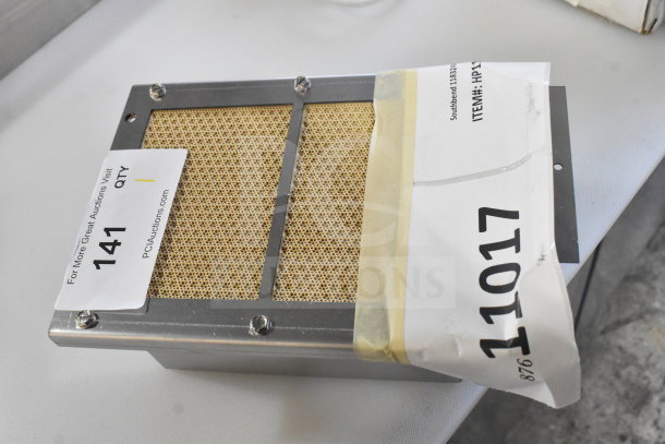 Brand new Southbend HP1183246 burner with minor scratches, shown with item labels attached, in packaging.