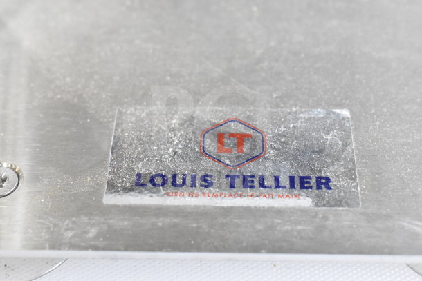 Brand new Louis Tellier vegetable lasagna slicer, stainless steel, model CLANX05, minor scratches, logo visible.