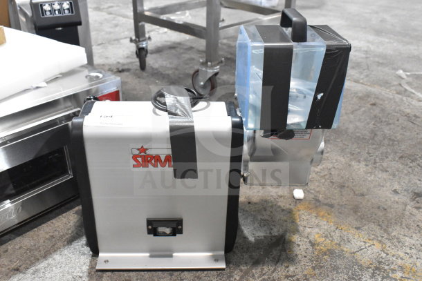 Brand new scratch and dent Sirman GF Dakota 20021608WNA electric hard cheese grater, 2 lb./min, 120V, 1-phase.